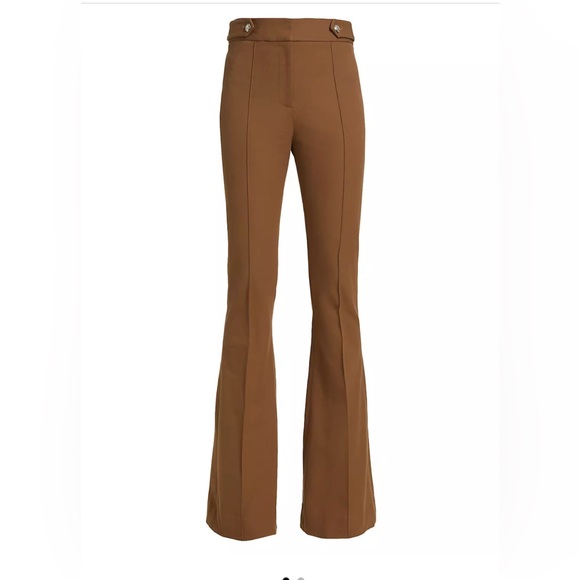 NWOT Veronica Beard Elbery Seamed Flare Pants Size 00. Cocoa - Picture 2 of 10
